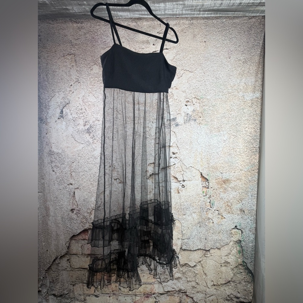 Anthropologie medium sheer dress/cover up very versatile can wear many ways A558 - Picture 4 of 9